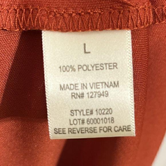 Emma & Michele NWT Orange Lined All Over Eyelet Mesh Quarter Sleeve Dress Size L - Picture 6 of 8